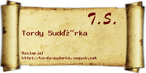 Tordy Sudárka névjegykártya